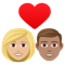 Couple with Heart- Woman- Man- Medium-Light Skin Tone- Medium Skin Tone emoji on Emojione